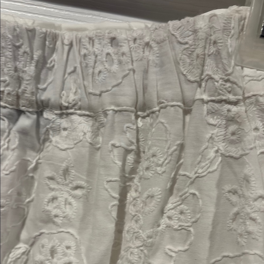 sofia by sofia vergara White Eyelet Midi Skirt with Ruffled Hem - Picture 4 of 8